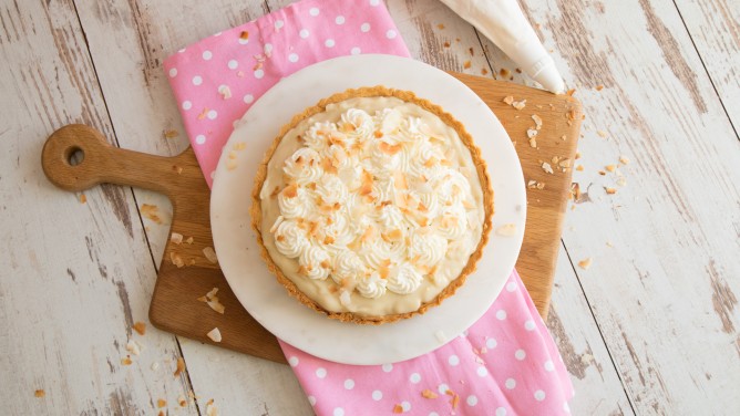 Cream Pie mit Kokosnuss Cream Pie mit Kokosnuss