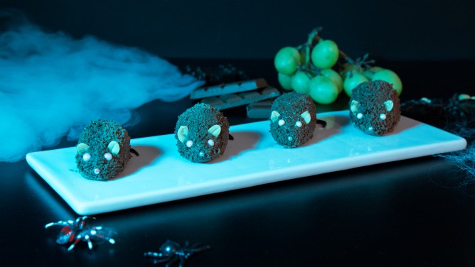 Halloween-Snacks: Schoko-Taranteln und essbare Mäuse