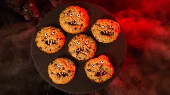 Gruselige Horror-Schoko-Cookies