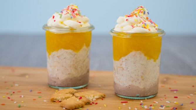 Trifle mit Eis, Mango & Joghurt Trifle mit Eis, Mango & Joghurt
