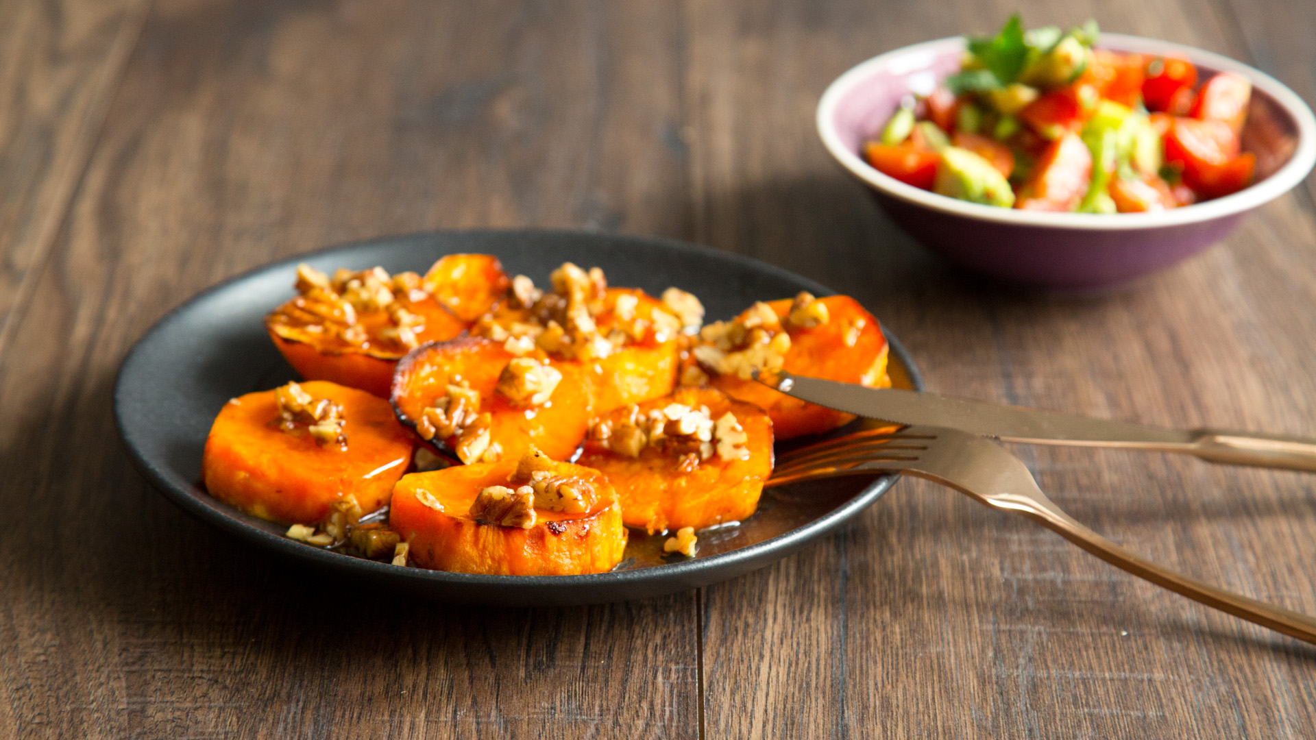 Melting Sweet Potatoes mit Nusssirup