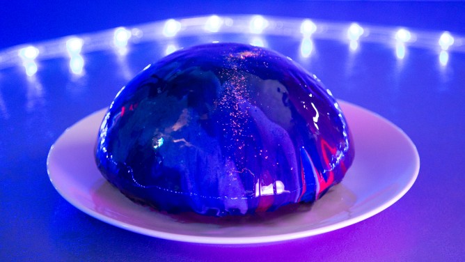 Galaxy Mirror Glaze Cake Galaxy Mirror Glaze Cake