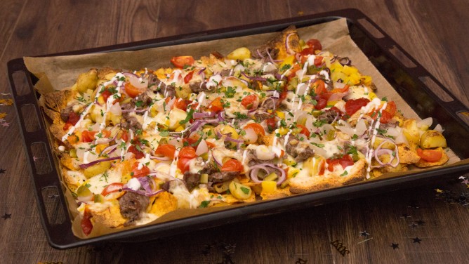 Raclette-Nachos-Restekueche Raclette-Nachos-Restekueche