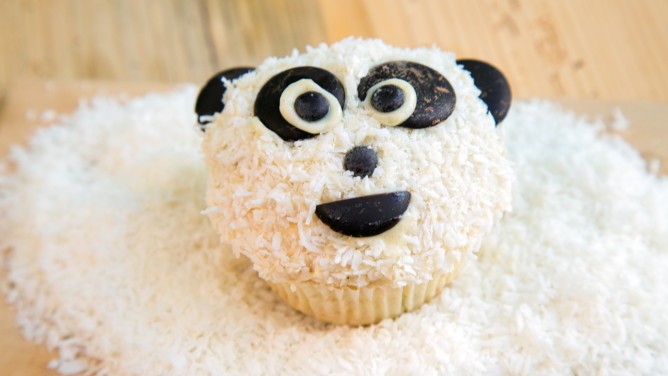 Cupcakes im Panda-Look