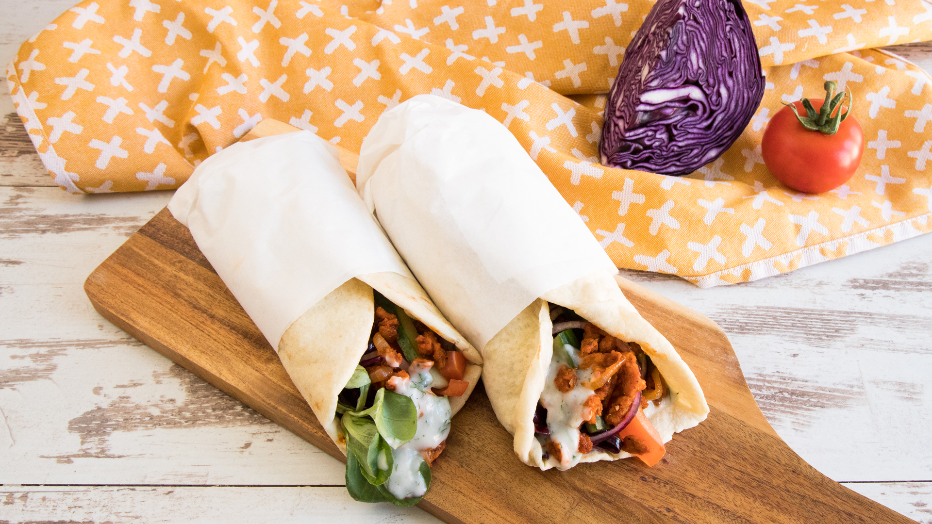 Türkisches Dürüm Rezept mit und Rotkohl