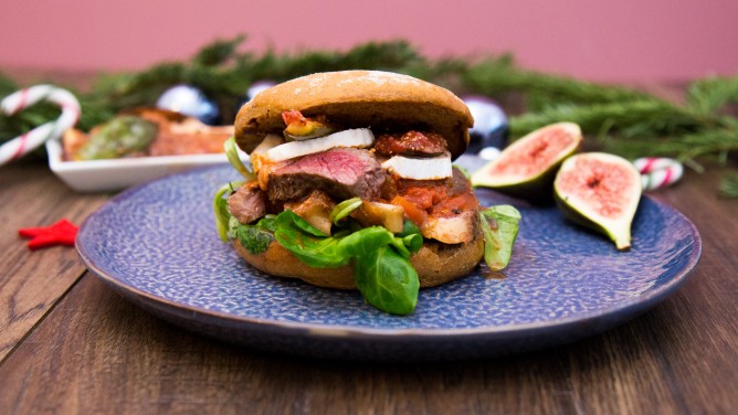 Steak-Burger-Weihnachten Steak-Burger-Weihnachten