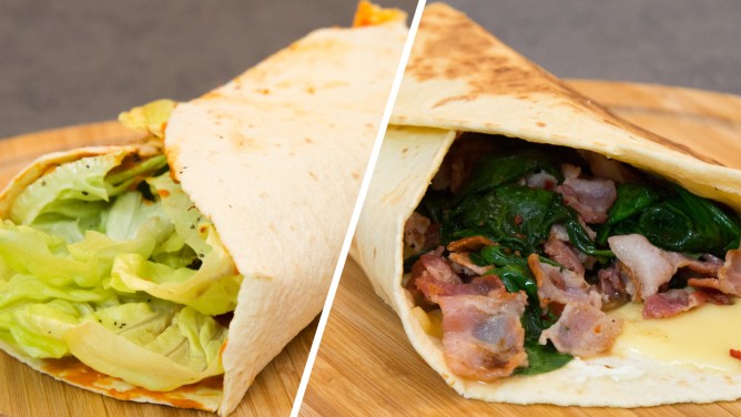 Wraps vegan und mit Fleisch Wraps vegan und mit Fleisch