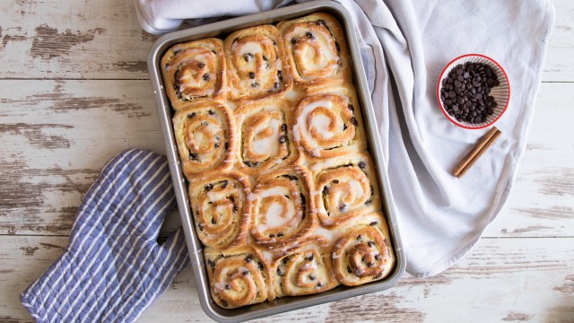 Zimtschnecken mit Vanillepuddingfüllung